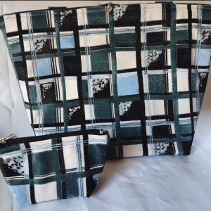 Tote bag set with Square pattern